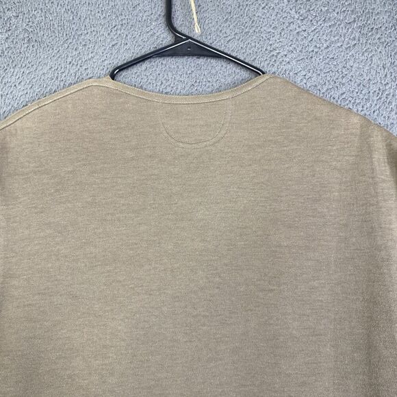 Helmut Lang Shirt Mens Medium Beige Oversized Short Sleeve Sweatshirt Pocket Tee - Picture 13 of 14